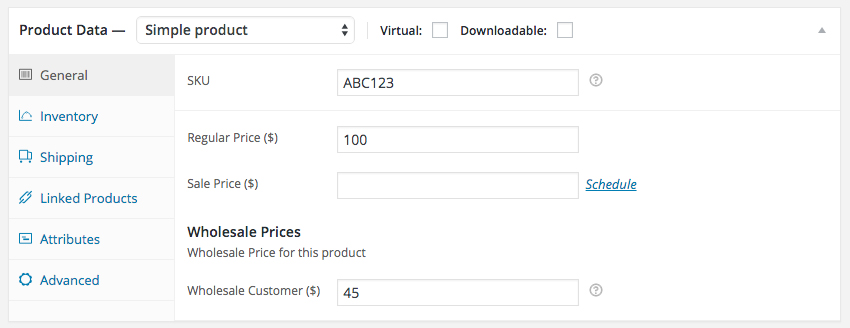 Wholesale pricing in WooCommerce on your products