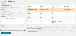 Role Specific Setting