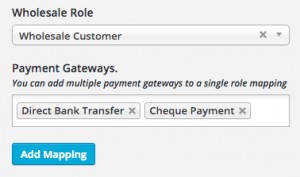 Restrict Payment Gateway Selection For Wholesale Customer