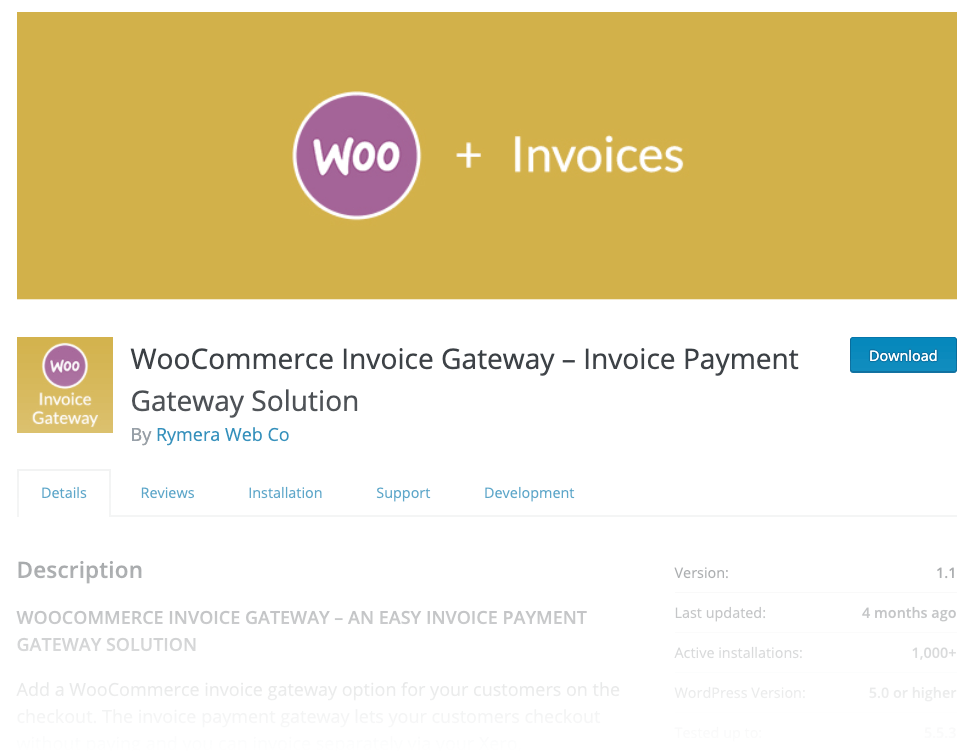 WooCommerce Invoice Gateway Plugin
