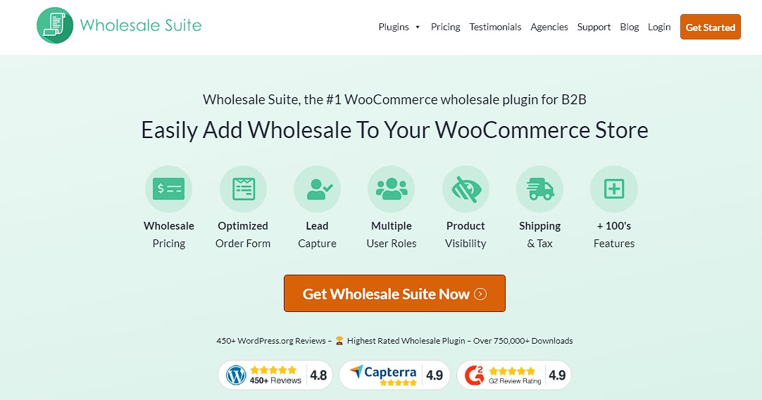 WooCommerce Wholesale Suite homepage