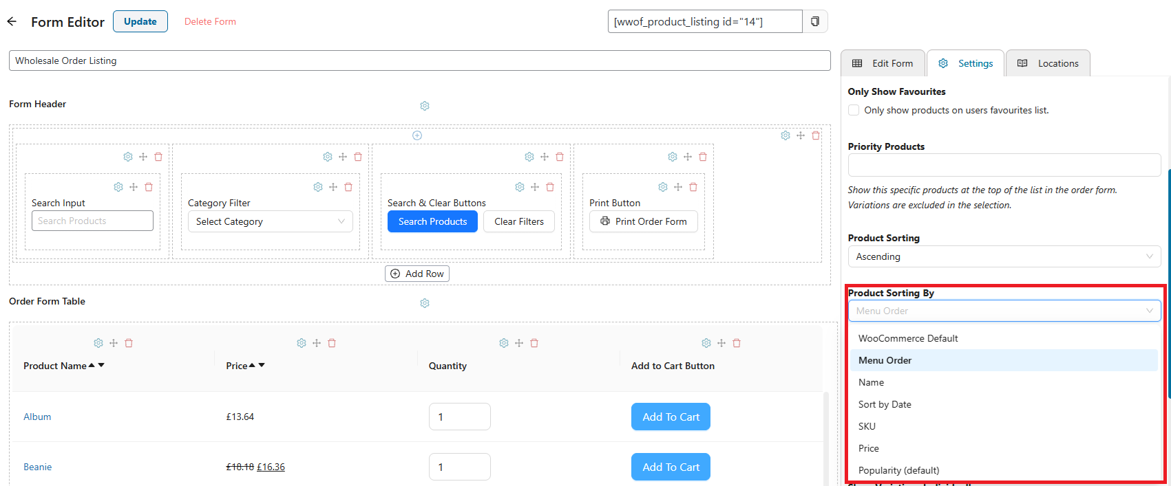 9DEE9623-9356-4F15-8A7E-8E5DBF4A36AA - Wholesale Suite Product Sorting By option dropdown with Menu Order set