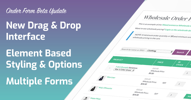 Order Form Version 2 Update: New Drag & Drop Interface (Plus Loads More!)