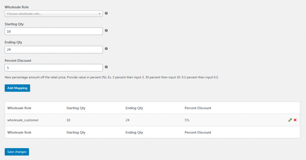 Adding a new bulk discount mapping.