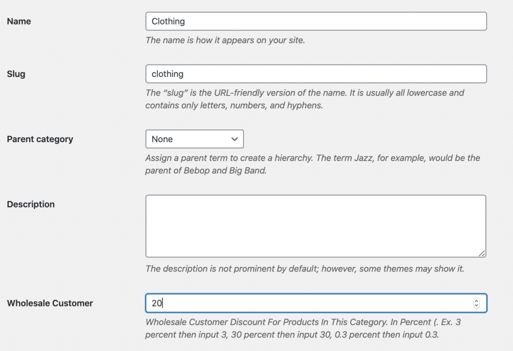 Creating wholesale category discounts in WooCommerce.