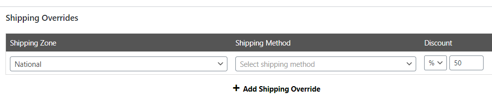 WooCommerce shipping discount