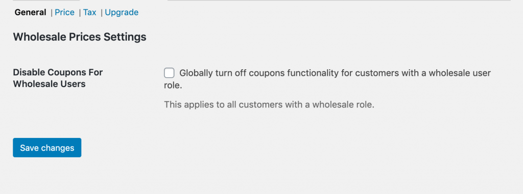 Disabling coupons for wholesale users.