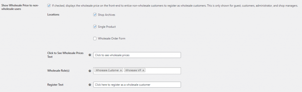 Show wholesale prices to non-wholesale all options unlocked