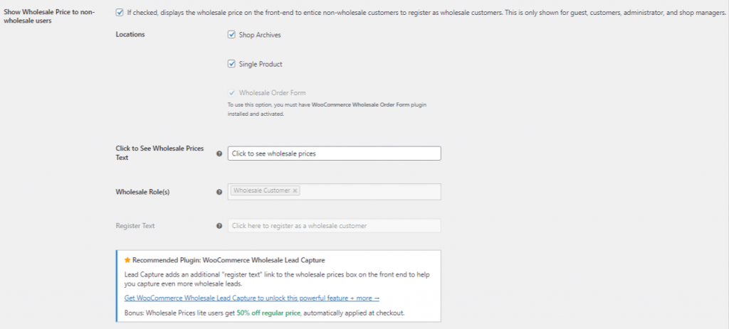 Show wholesale prices to non-wholesale customers