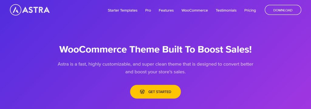 The Astra theme for WooCommerce