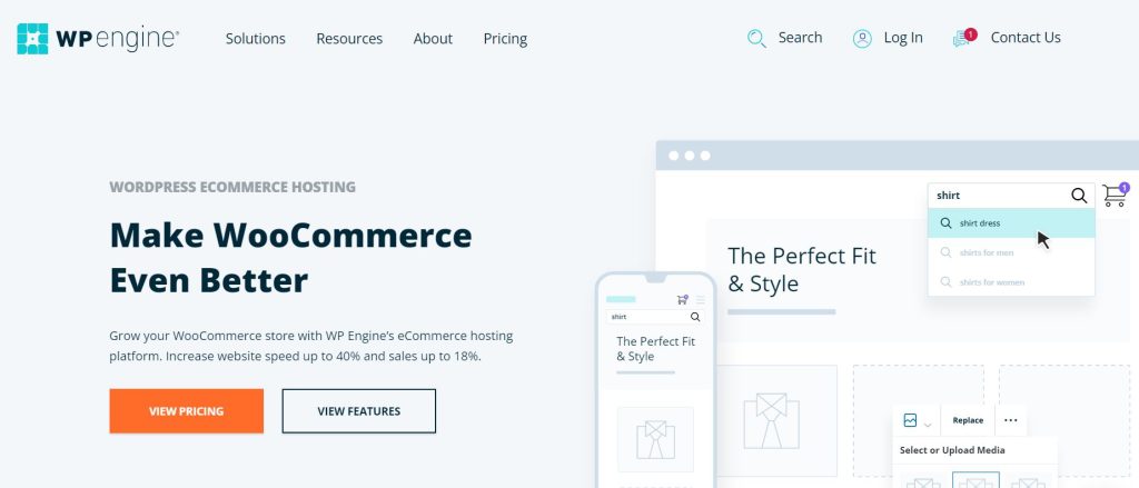 WP Engine's WooCommerce hosting plan