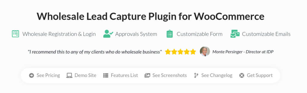 The Wholesale Lead Capture plugin for WooCommerce.