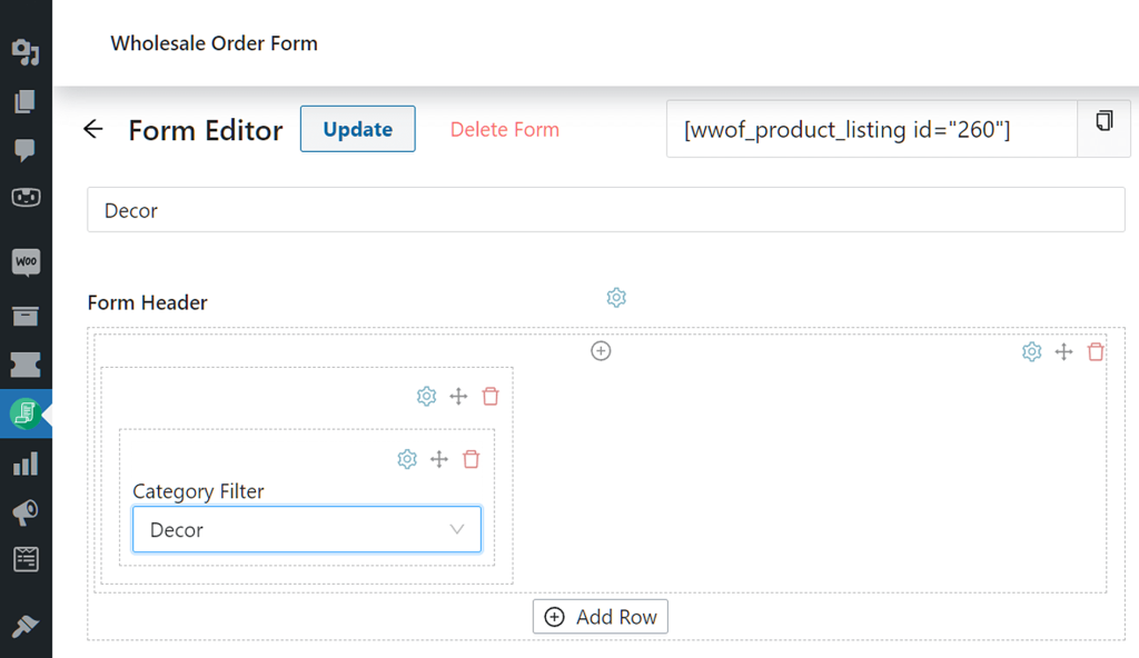 Creating multiple order forms