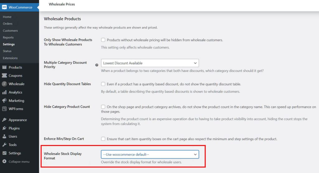 wholesale prices wholesale products WooCommerce stock quantity