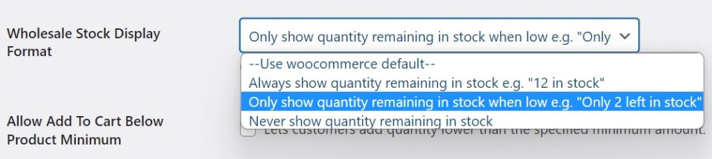 How to show limited quantity remaining with Wholesale Prices Premium. 