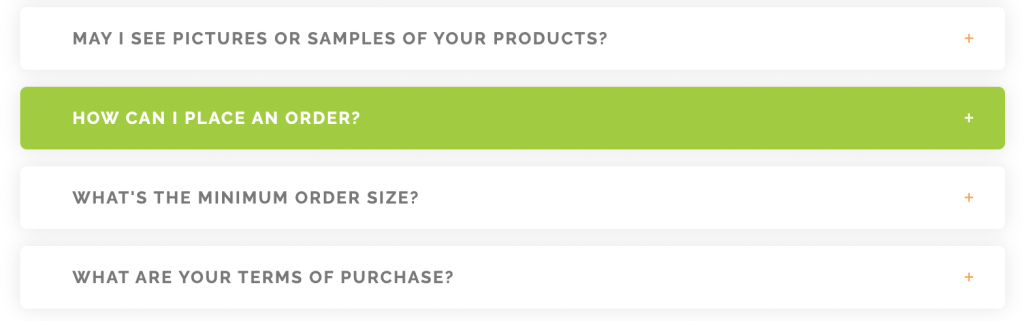 Ordering wholesale FAQ