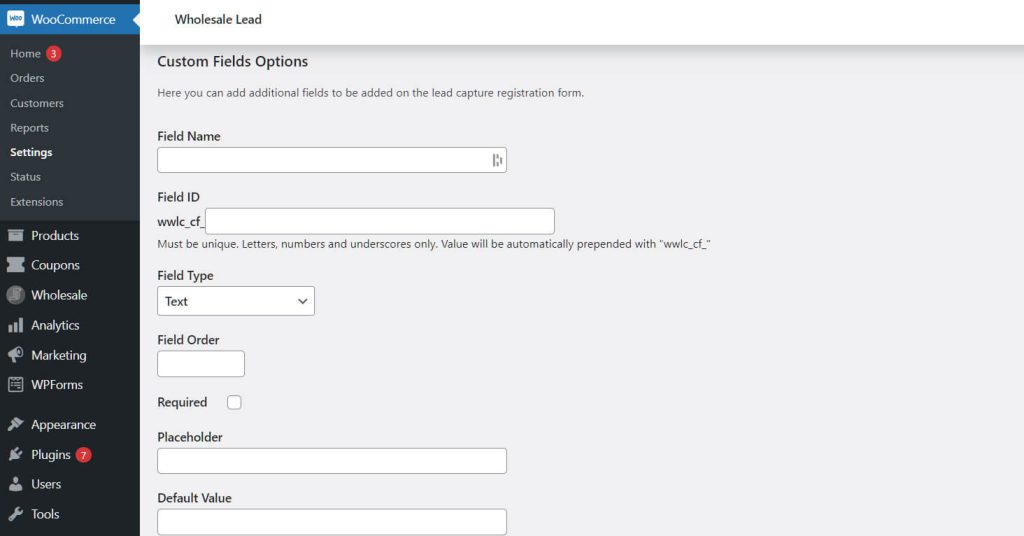 lead capture via customer registration