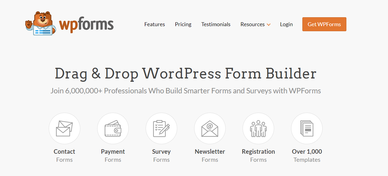 wpforms - Wholesale Suite WPForms website homepage