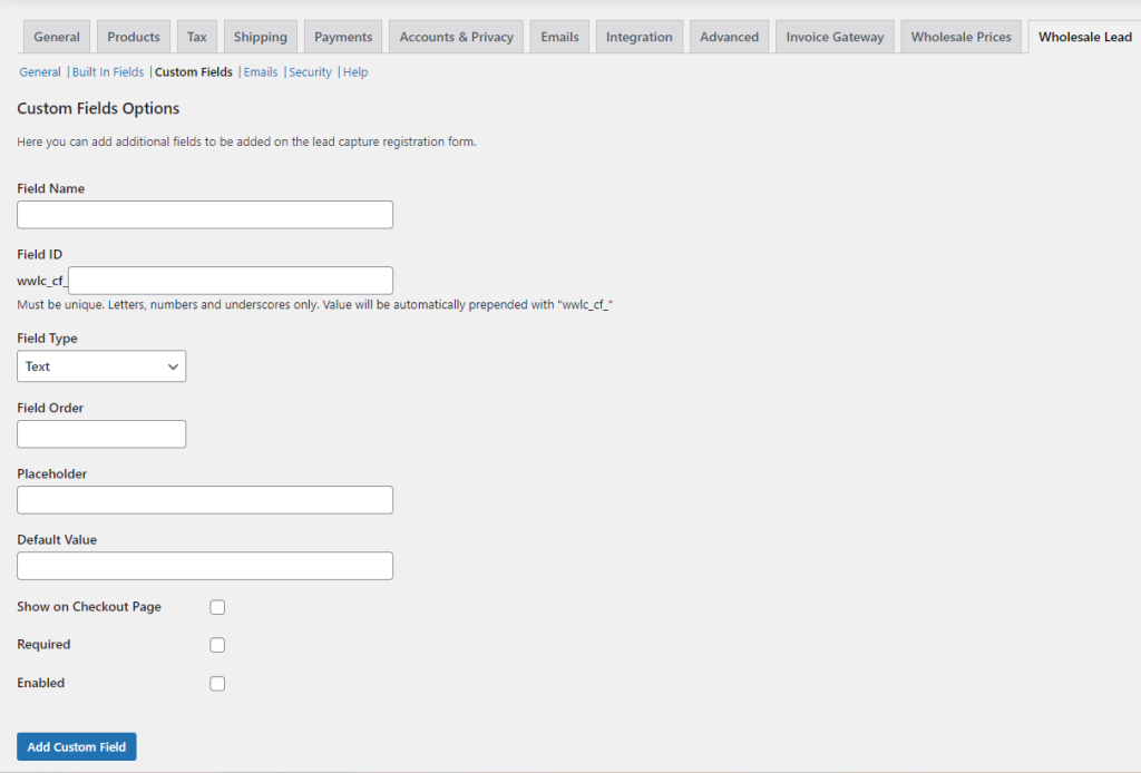 Custom Fields for your B2B Registration Form 