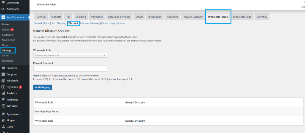 Wholesale Prices Premium Settings 