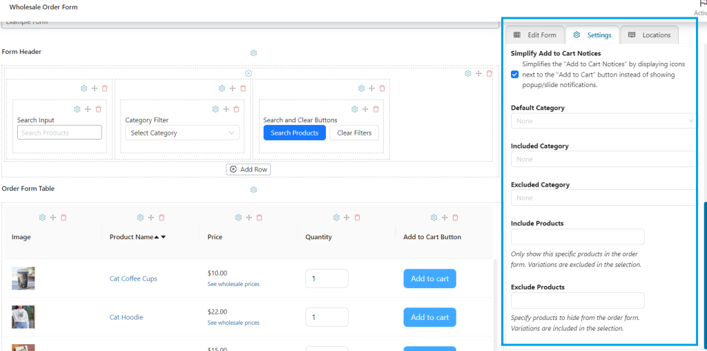 Tweak your WooCommerce product management strategy by choosing the products to include or exclude on your form