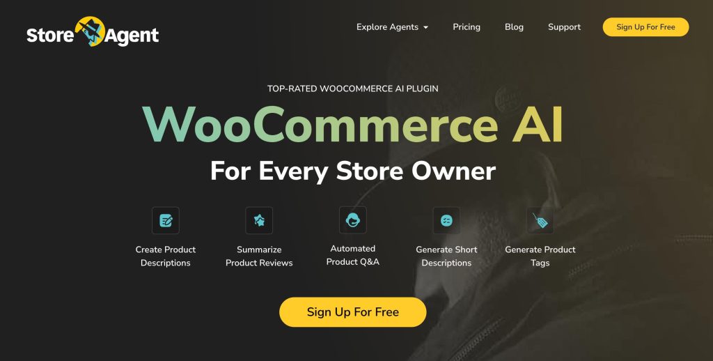StoreAgent website homepage
