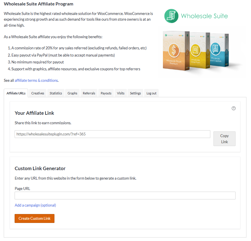 Wholesale Suite Affiliate Program
