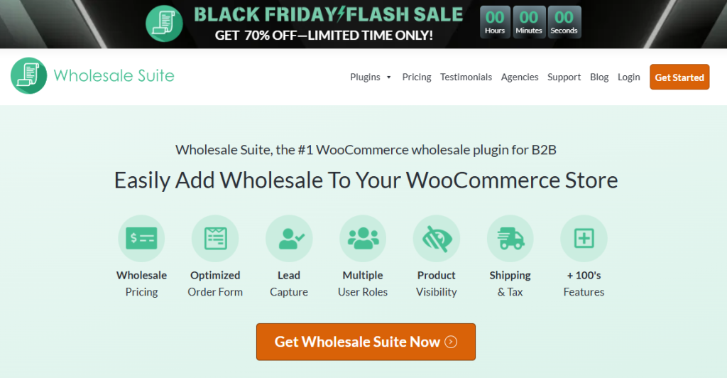 wws-bf-header-flash-sale - Wholesale Suite Website banner for Wholesale Suite’s Black Friday flash sale offering 70% off for a limited time