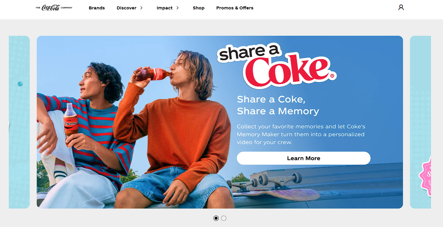 wws-coca-cola - Wholesale Suite Coca-Cola website featuring the “Share a Coke” campaign
