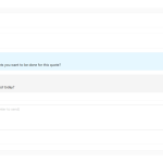 Quote messages interface showing a conversation thread and a message input box inside a quote