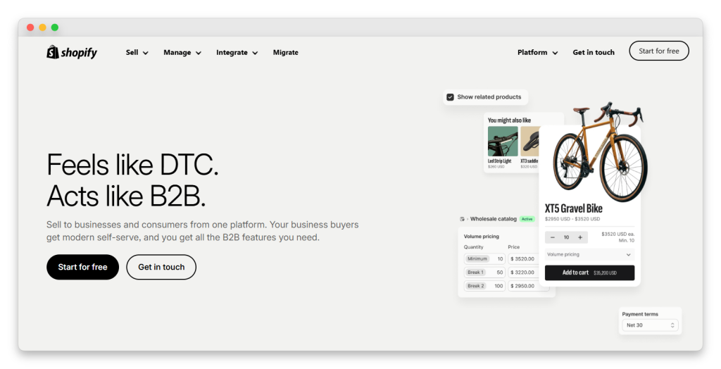 wws-shopify-b2b - Wholesale Suite Shopify B2B website homepage