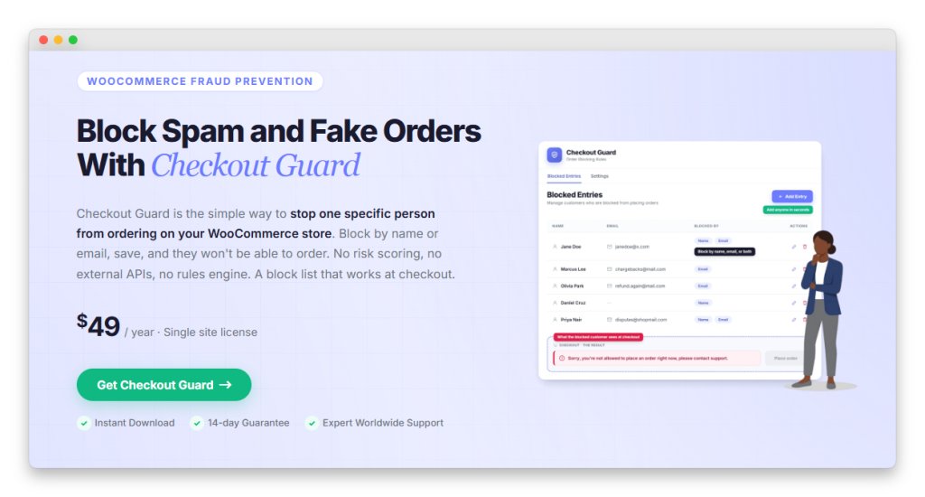 wws-checkout-guard-visser - Wholesale Suite VisserLabs Checkout Guard landing page