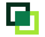 ledgerport2 - Wholesale Suite - Wholesale Suite Two overlapping squares in dark green and lime green form a modern logo.