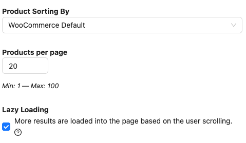 wholesale-suite-order-form-settings-lazy-loading - Wholesale Suite Wholesale Order Form Settings tab with Lazy Loading ticked below Products per page