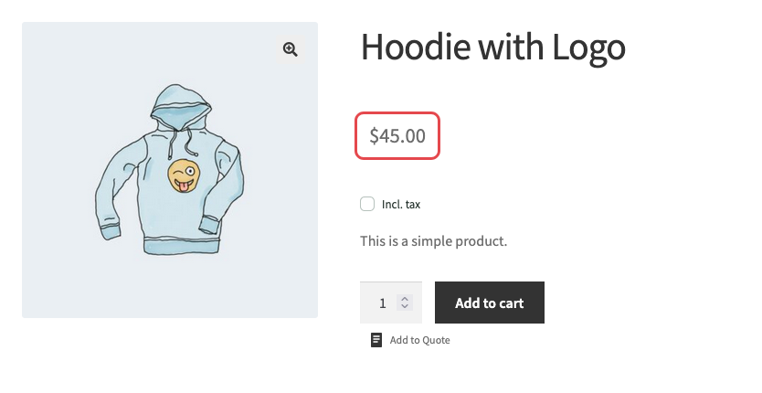 wholesale-suite-product-page-deactivated-customer-retail-price - Wholesale Suite Une page produit vue par un client désactivé après s'être reconnecté, ne montrant que le prix de détail régulier
