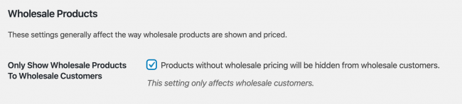 Only Show Wholesale Products WooCommerce